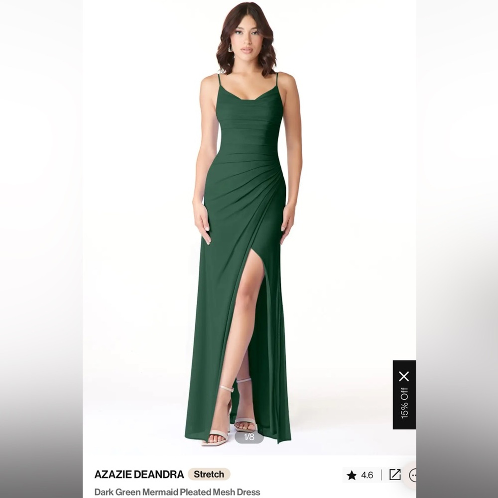 Azazie Deandra Dark Green Mermaid Dress
